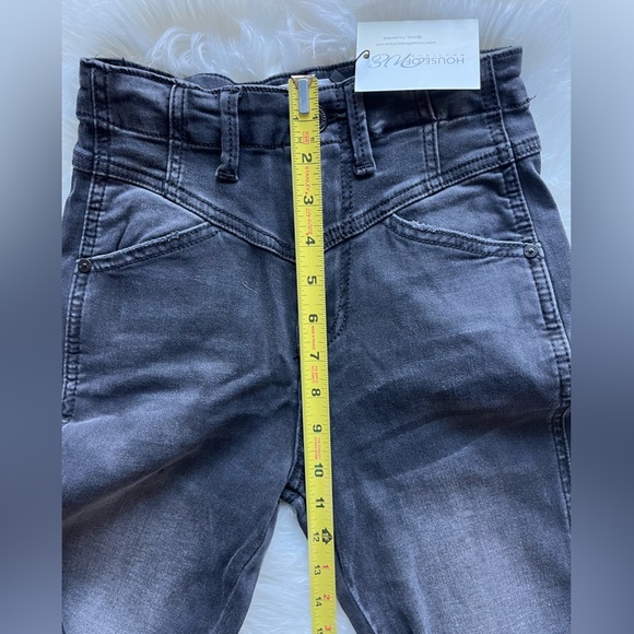 🆕 Kan Can Women's High Rise Flare Jeans Size 24/32 Charcoal Black Stretch Denim - Picture 10 of 12